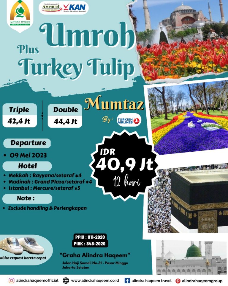 Read more about the article Promo Paket Umroh Plus Turki Tulip 2023 Murah