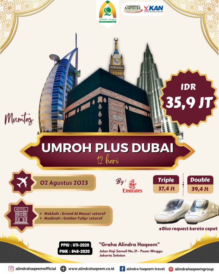 Read more about the article Umroh Plus Dubai 2023 Biaya Murah Paket Promo